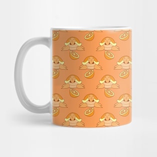 Orange Fruit Turtle Pattern Mug